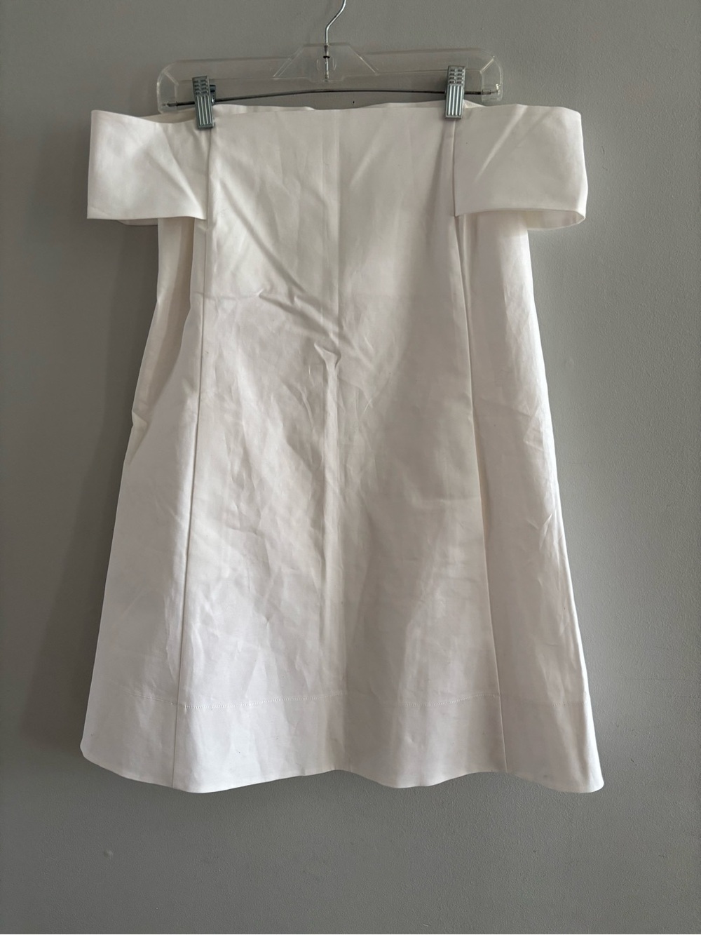 Country Road Off Shoulder White Mini Dress Fit n Flare Bride Wedding Classic 10